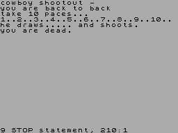 Screen from Cowboy Shootout