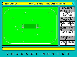 Screen from Cricket Master