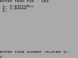Screen from Cricket Player Data Cassette 1994