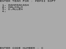 Screen from Cricket Player Data Cassette All Time Greats 1
