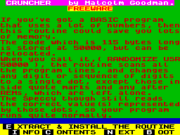 Screen from Cruncher