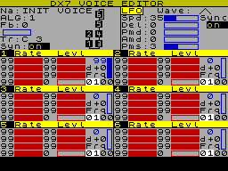 Screen from DX7 Library + Editor