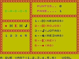 Screen from Dados