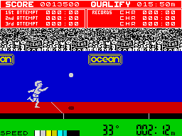 Screen from Daley Thompson's Decathlon