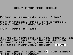 Screen from DataInfo