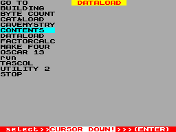 Screen from DataLoad