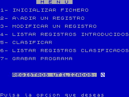 Screen from Database
