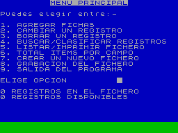 Screen from Database