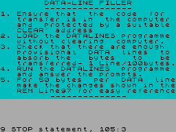 Screen from Datalines