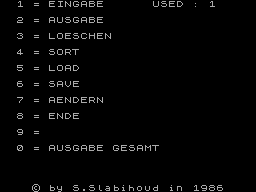 Screen from Datamat