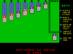 Screen from Daton Software Card Games