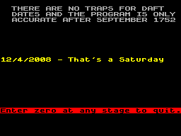 Screen from Dayfinder