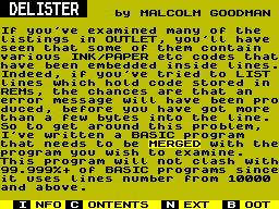 Screen from Delister