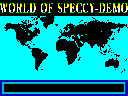 Screen from Demo 3: World of Speccy
