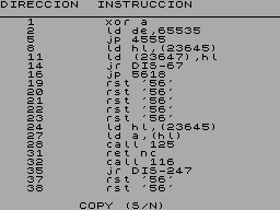 Screen from Desensamblador [2]