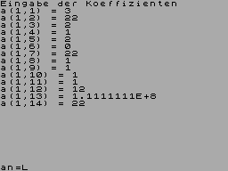 Screen from Determinante