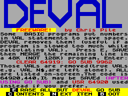 Screen from Deval