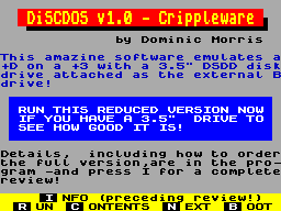 Screen from DiSCDOS