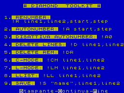 Screen from Diamond Toolkit