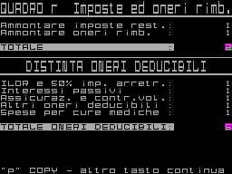 Screen from Dichiarazione delle Persone Fisiche
