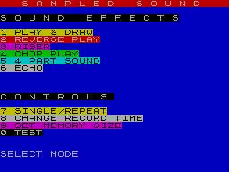 Screen from Digital Sound Sampler