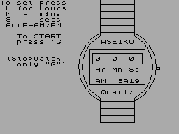 Screen from Digital Wristwatch