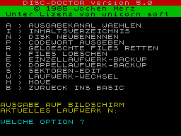 Screen from Disc-Doctor