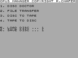 Screen from Disc Manager