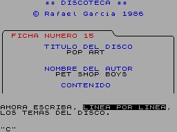 Screen from Discoteca