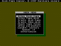 Screen from Disk-Tape Copier