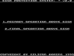 Screen from Disk Protection System