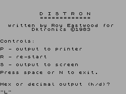 Screen from Distron