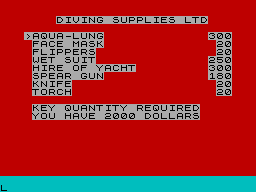 Screen from Diver