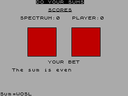 Screen from Do Your Sums