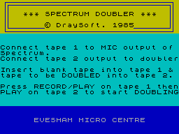 Screen from Doubler MkII