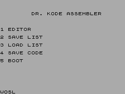 Screen from Dr. Kode