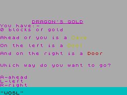 Screen from Dragon's Gold