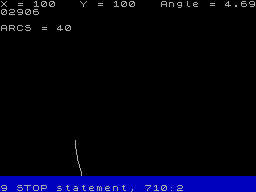 Screen from Draw an Arc