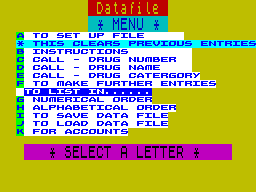 Screen from Drug File