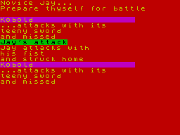 Screen from The Dungeon Master