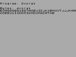 Screen from Dvorak