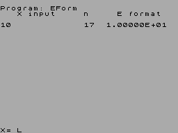 Screen from EForm