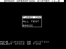 Screen from EPROM Operating System