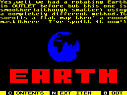 Screen from Earth