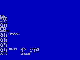 Screen from Editor Assembler