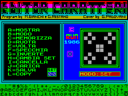 Screen from Editor Caratteri