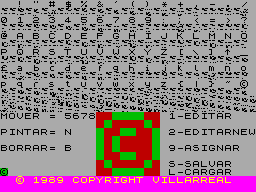 Screen from Editor de Caracteres