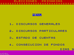 Screen from Elecciones