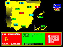 Screen from Elecciones Generales