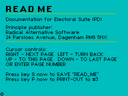 Screen from Electoral Suite Documentation